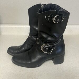 Harley Davidson Rugged Biker Gothic Sturdy Combat Chunky Women's Boots Sz 7